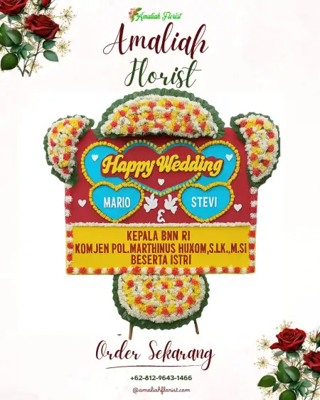 Papan Bunga Pernikahan Karang Dapo